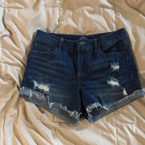 Trendy Distressed Denim Shorts